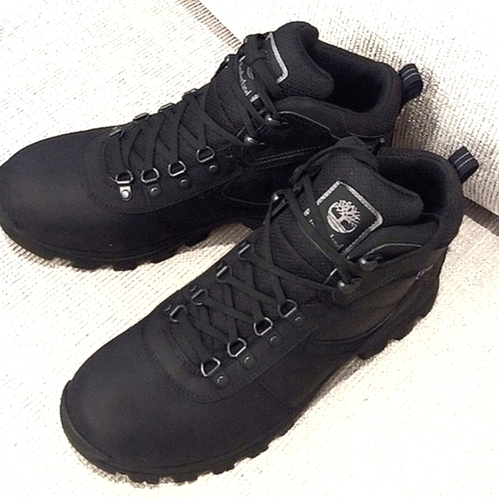 NEW 🥾Timberland Black leather Rugged Waterproof Boots. Size 11. Hiking/Work